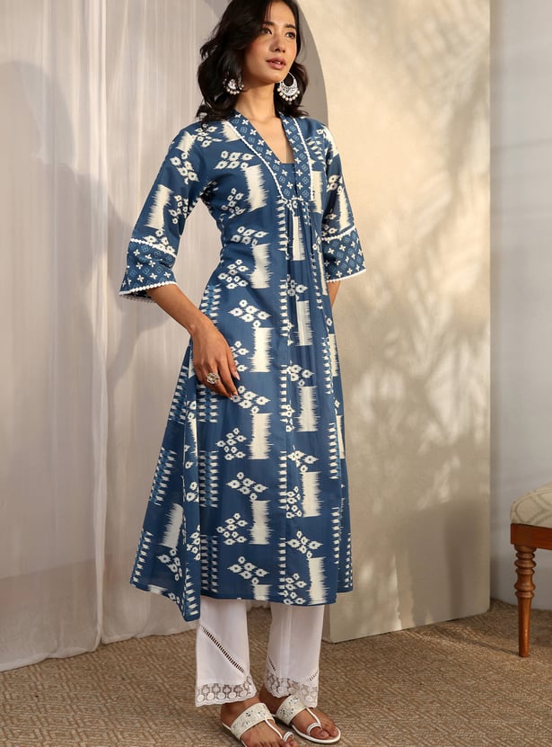 LIBAS Ikat Print A-line Kurta