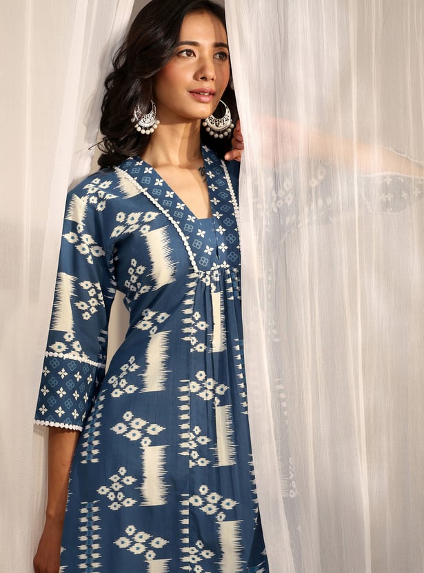 LIBAS Ikat Print A-line Kurta