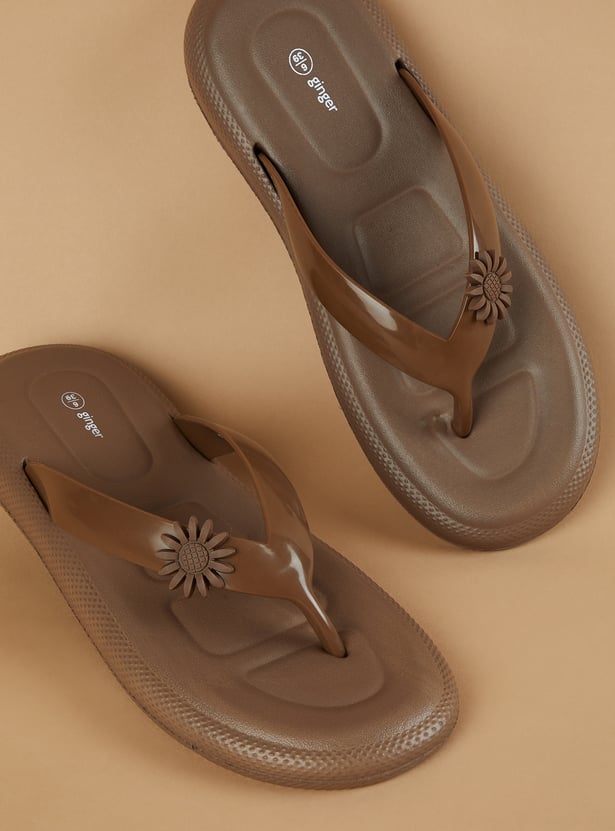 GINGER Solid Design Flip Flops