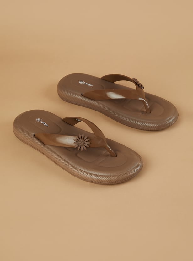 GINGER Solid Design Flip Flops