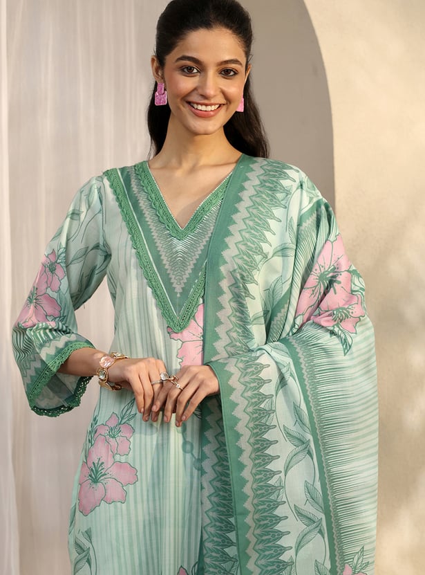 LIBAS Floral Print Kurta Set
