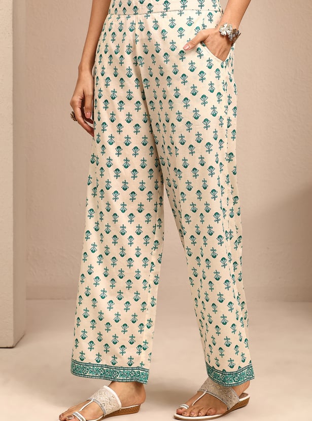 LIBAS Floral Print A-Line Kurta Set