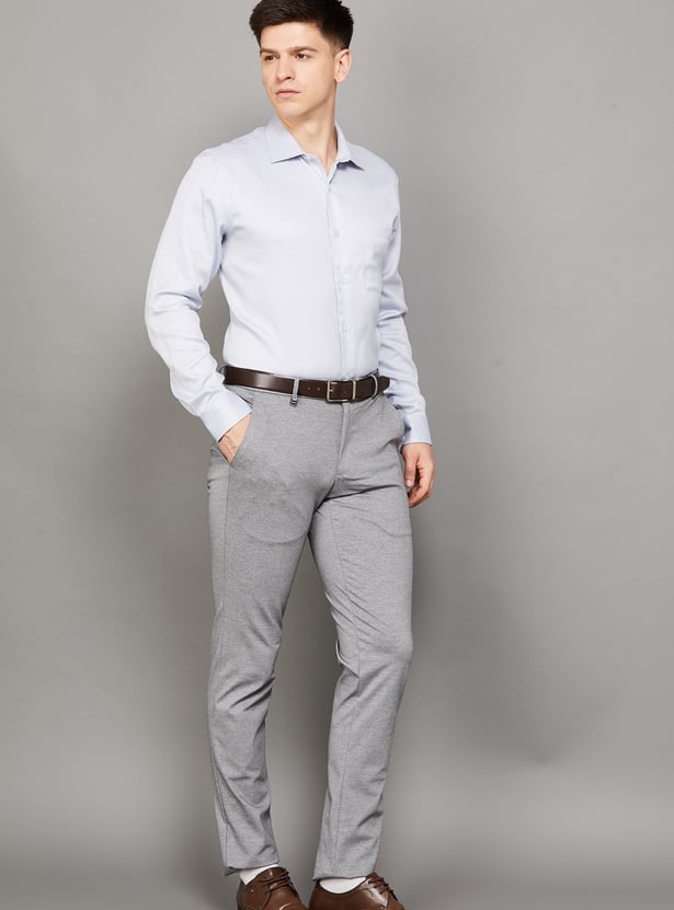 PARK AVENUE Textured Regular Fit Formal Shirt