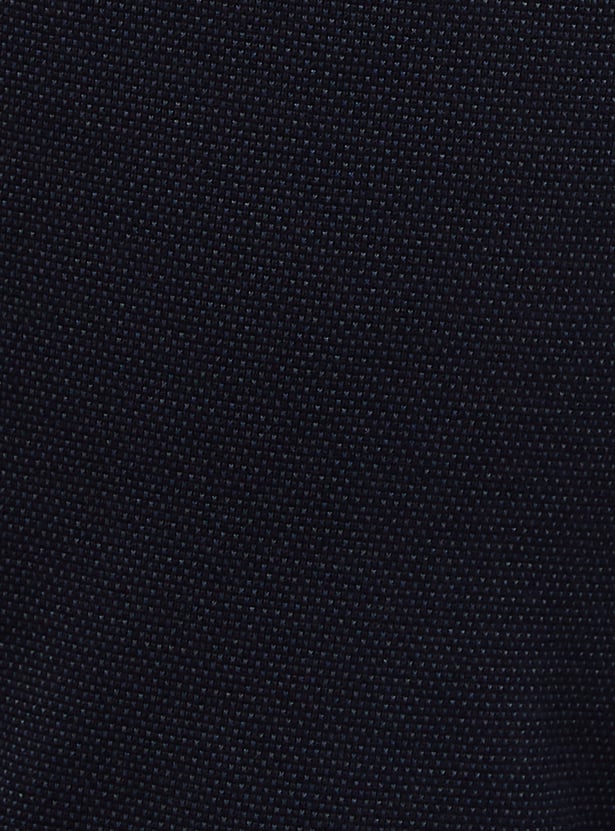 PARK AVENUE Textured Super Slim Formal Trousers