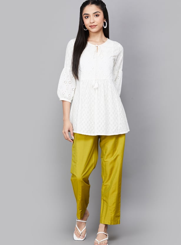 SPAN Solid Straight Pants