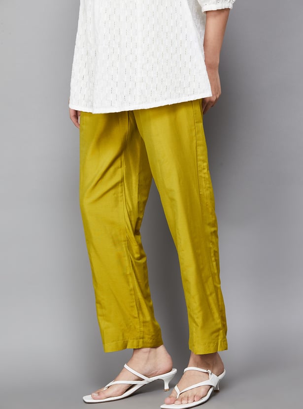 SPAN Solid Straight Pants