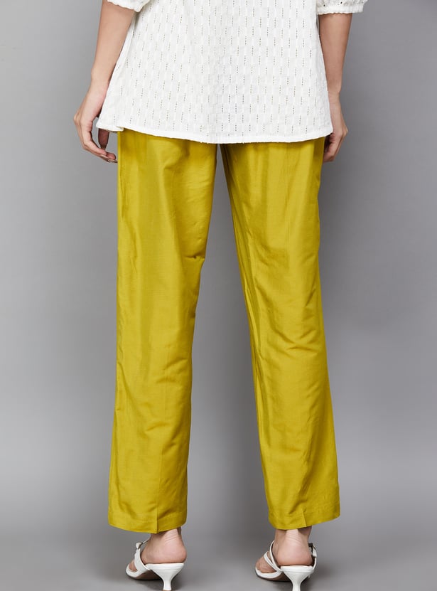 SPAN Solid Straight Pants
