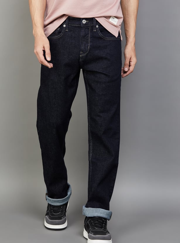 FLYING MACHINE Darkwashed Jango Jeans (Regular Straight)