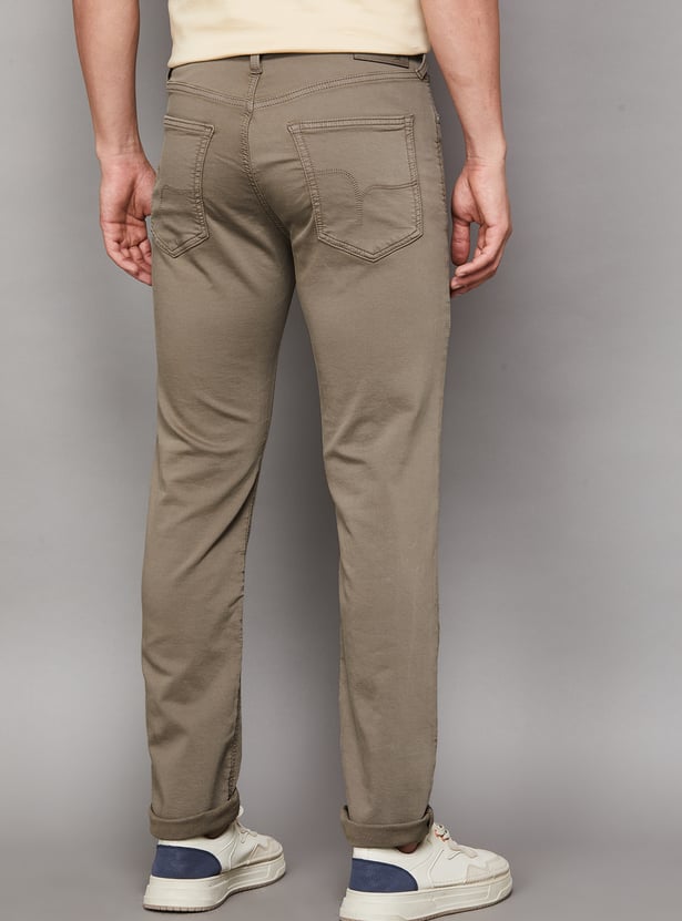 FLYING MACHINE Solid Slim Straight Jeans