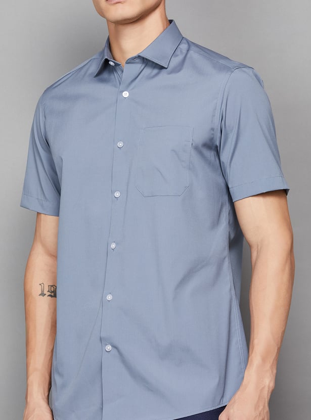 LOUIS PHILIPPE Solid Classic Fit Formal Shirt