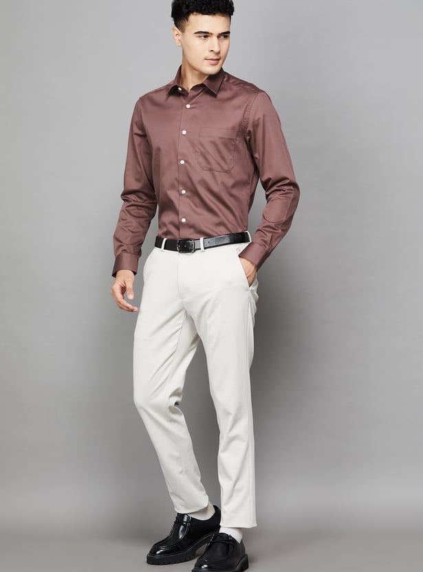 LOUIS PHILIPPE Solid Regular Fit Formal Shirt