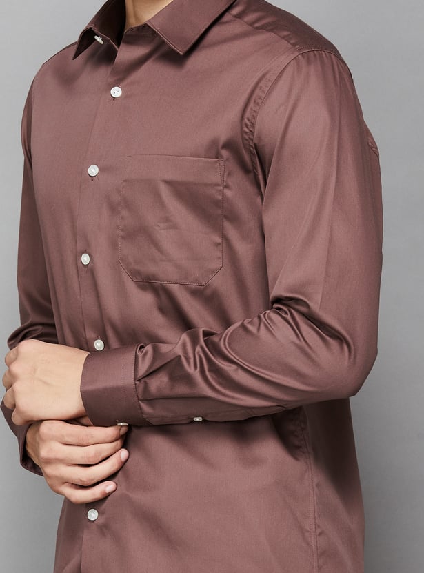 LOUIS PHILIPPE Solid Regular Fit Formal Shirt