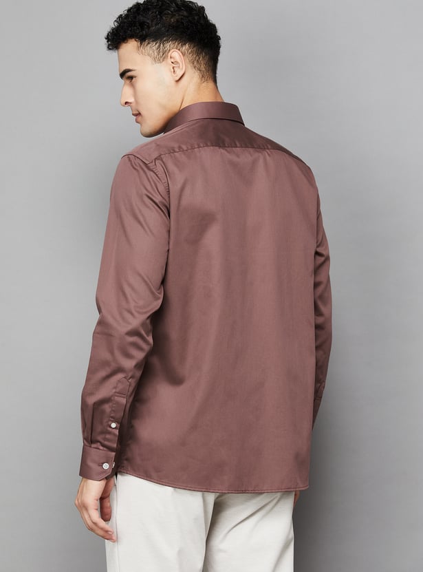 LOUIS PHILIPPE Solid Regular Fit Formal Shirt