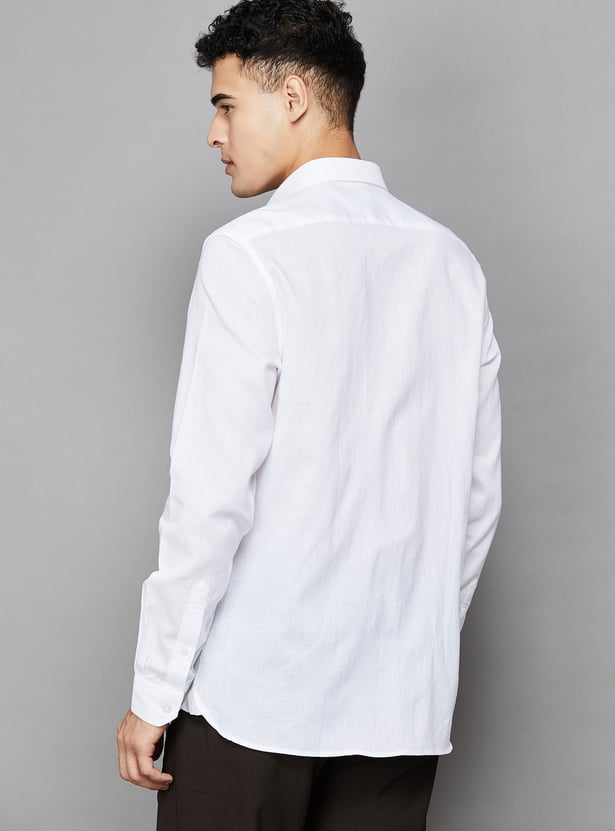 LOUIS PHILIPPE Solid Regular Fit Formal Shirt