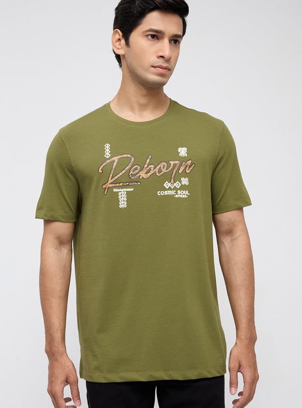 SPYKAR Typographic Print T-shirt