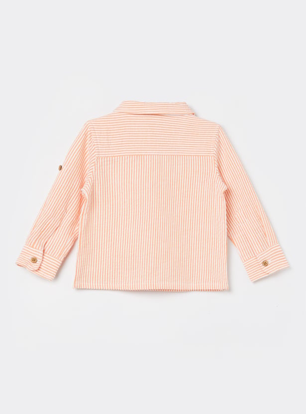 FAME FOREVER Boys Striped Shirt with Bow
