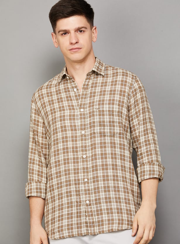COLORPLUS Checked Regular Fit Shirt