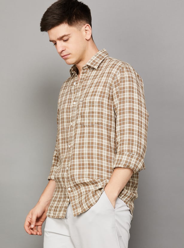 COLORPLUS Checked Regular Fit Shirt