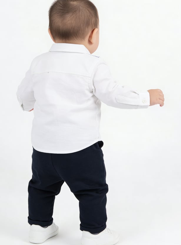 FAME FOREVER Boys Vest Detail Shirt with Bow