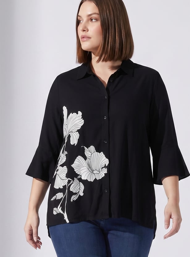 NEXUS Floral Print 3/4th Sleeves Shirt