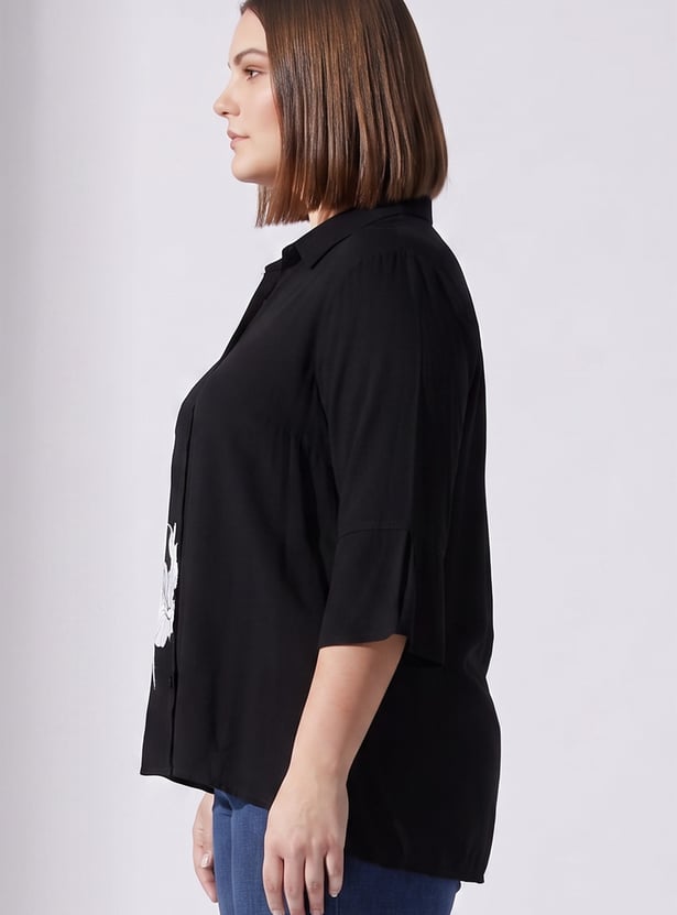 NEXUS Floral Print 3/4th Sleeves Shirt