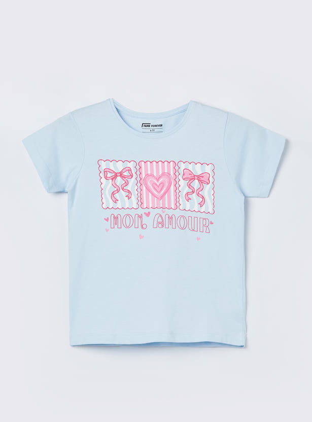 FAME FOREVER Girls Graphic Print T-shirt