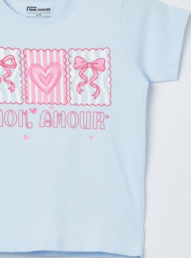 FAME FOREVER Girls Graphic Print T-shirt