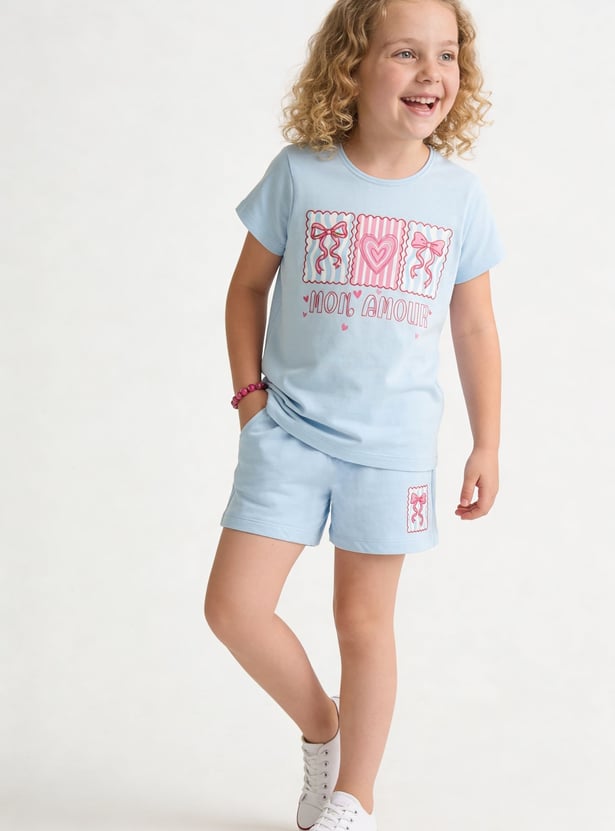 FAME FOREVER Girls Graphic Print T-shirt