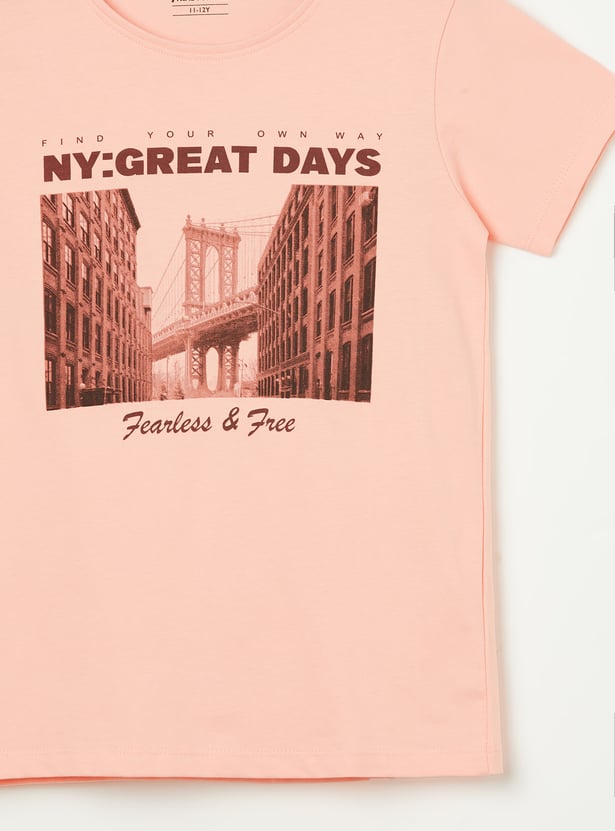 FAME FOREVER Girls Graphic Print T-shirt