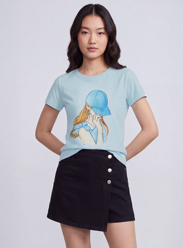 FAME FOREVER Girls Graphic Print T-shirt