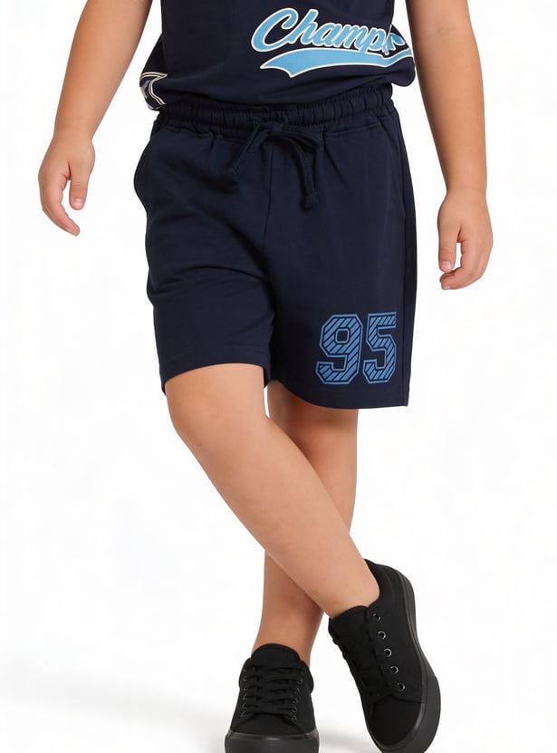 FAME FOREVER Boys Typographic Print Shorts