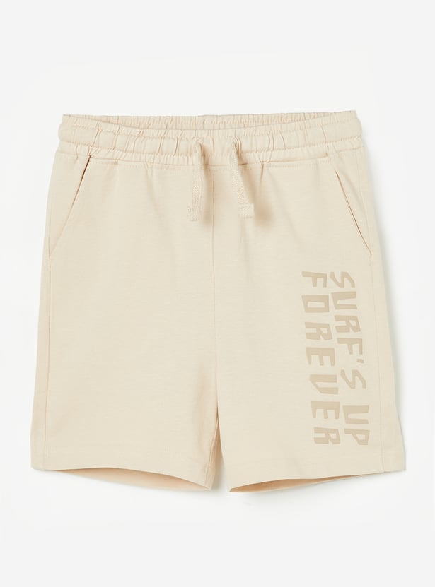 FAME FOREVER Boys Typographic Print Shorts