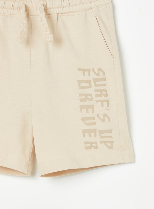 FAME FOREVER Boys Typographic Print Shorts