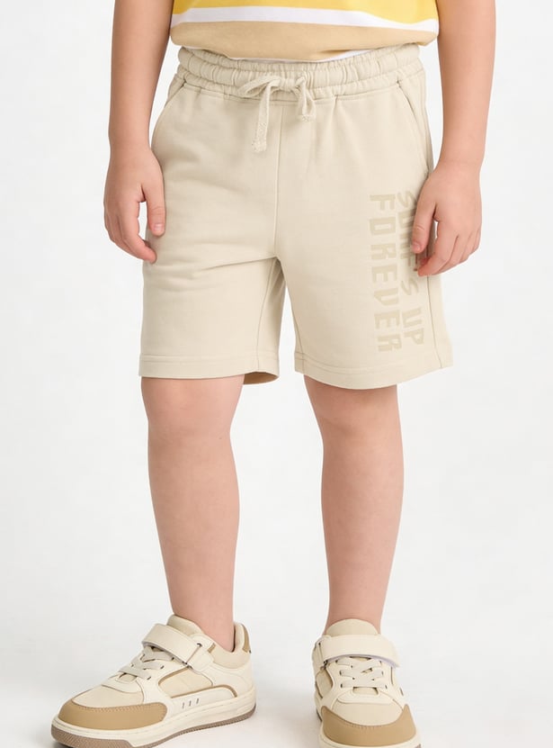 FAME FOREVER Boys Typographic Print Shorts