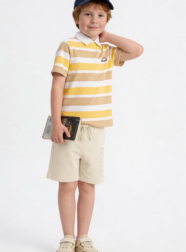 FAME FOREVER Boys Typographic Print Shorts