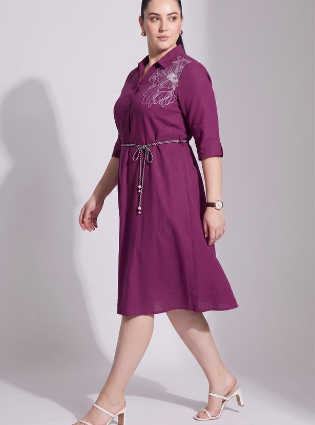 NEXUS Floral Embroidered Midi Dress