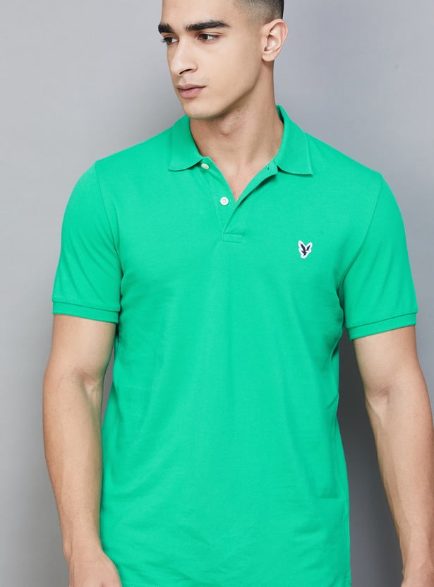 AMERICAN EAGLE Solid Polo T-shirt