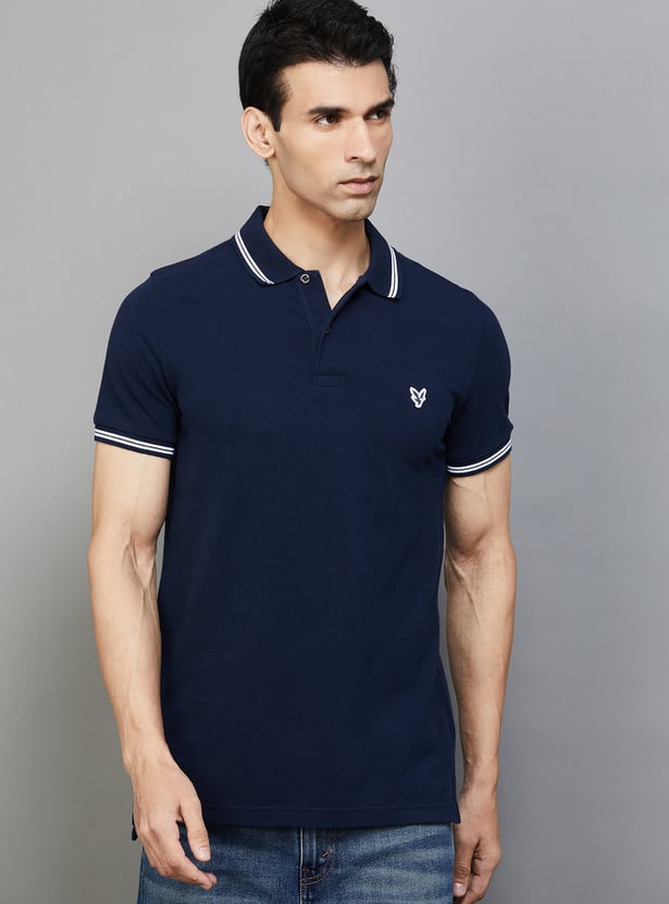 AMERICAN EAGLE Solid Polo T-shirt
