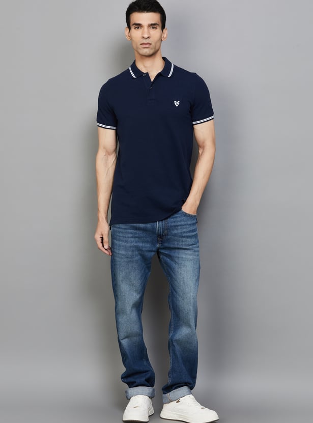 AMERICAN EAGLE Solid Polo T-shirt