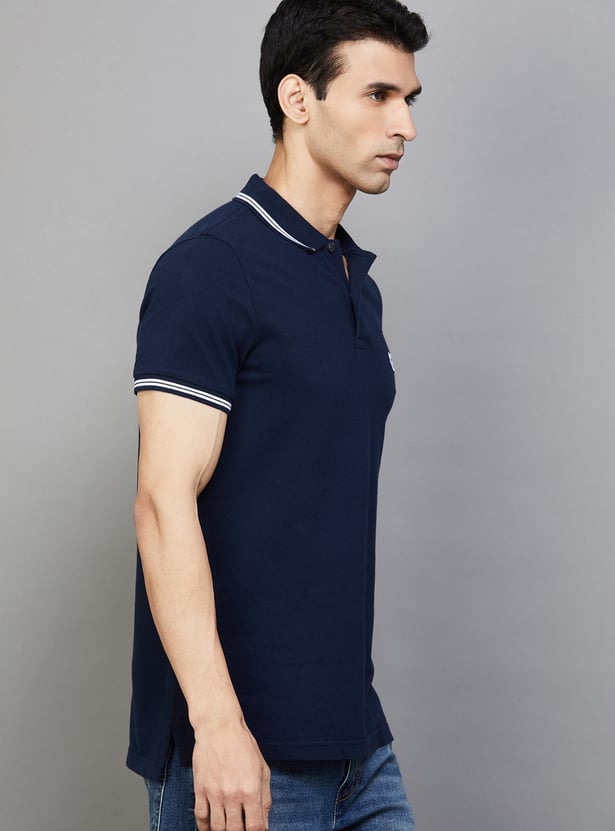 AMERICAN EAGLE Solid Polo T-shirt