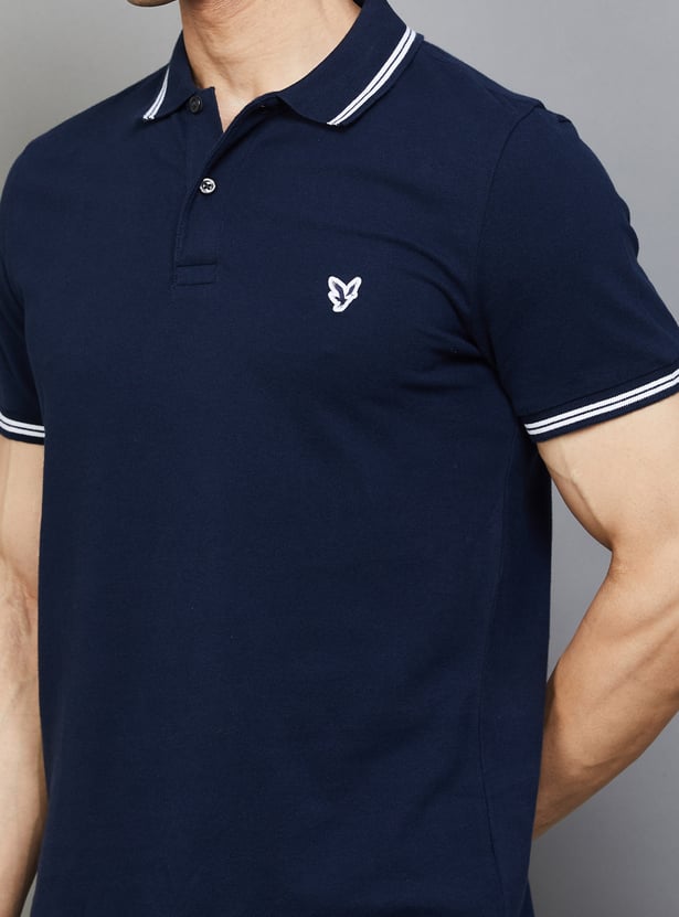 AMERICAN EAGLE Solid Polo T-shirt