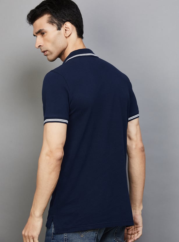 AMERICAN EAGLE Solid Polo T-shirt