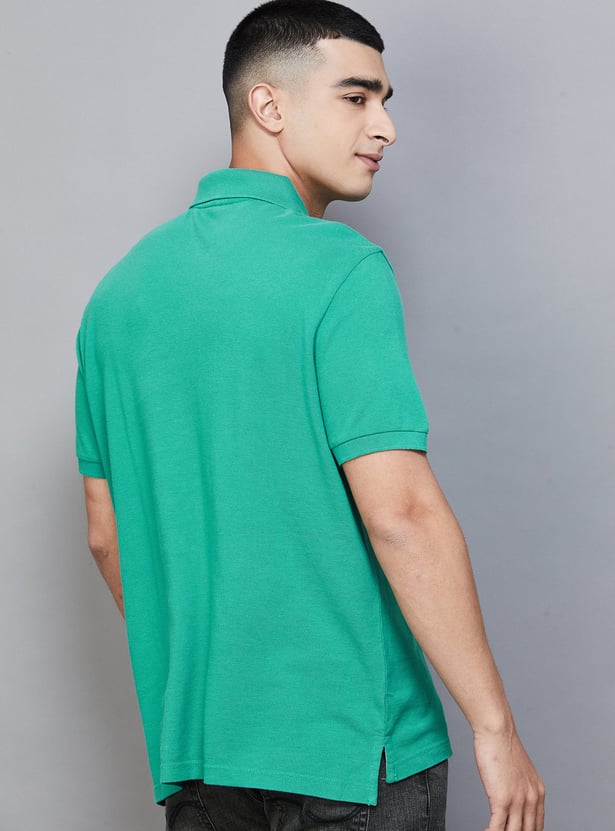 AMERICAN EAGLE Solid Polo T-shirt