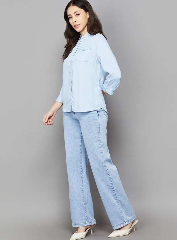 KRAUS Solid Baggy Fit Jeans