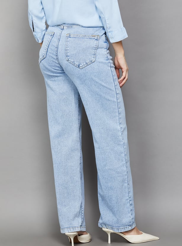 KRAUS Solid Baggy Fit Jeans