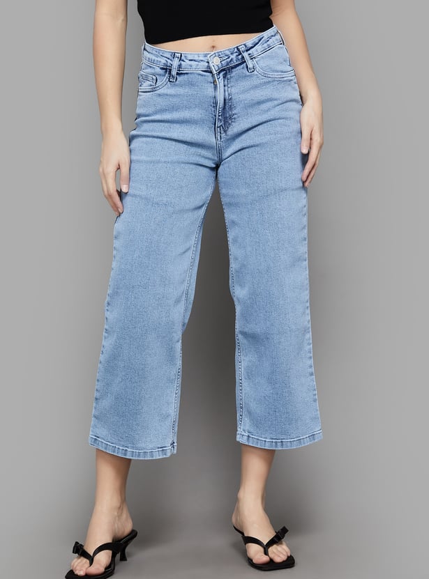 KRAUS High-Rise Culottes Jeans