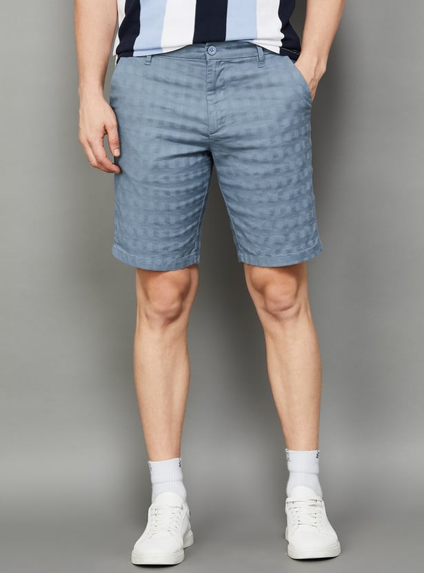 T-BASE Textured Regular Shorts
