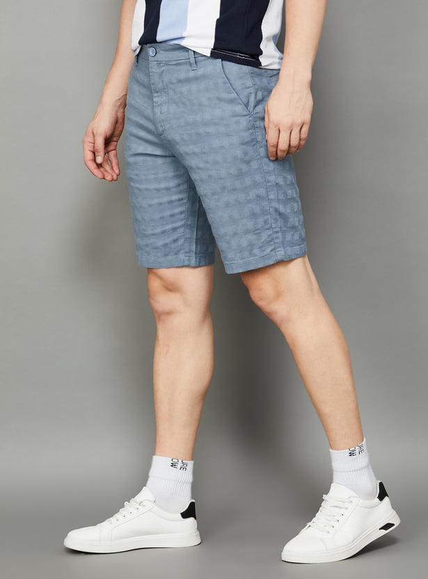 T-BASE Textured Regular Shorts