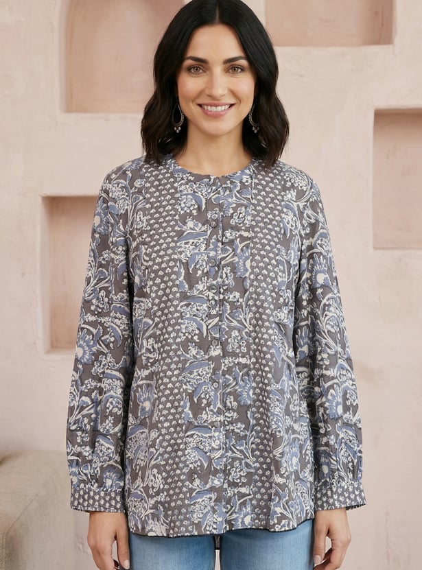 W Floral Print Top