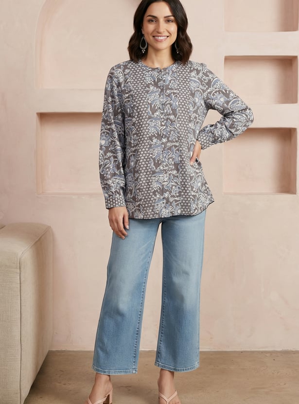 W Floral Print Top